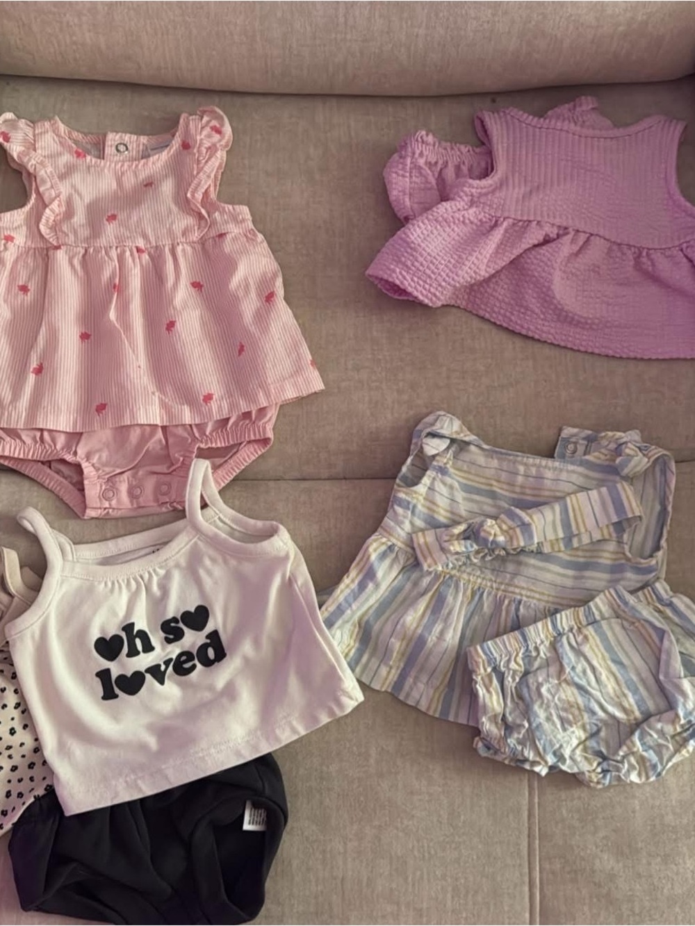 Baby Girl Pink & Lavender Summer Outfit Bundle- newborn